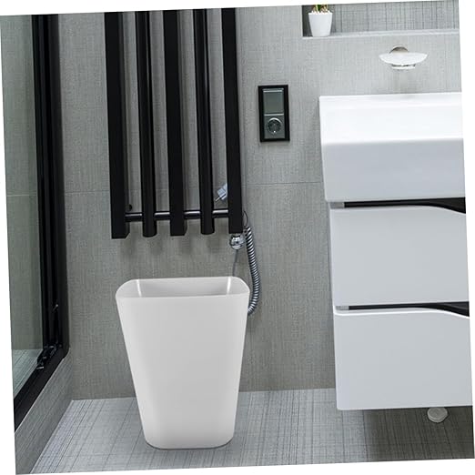 Zerodeko 3pcs Square Outdoor Trash Can Open Top Large Capacity Plastic Wastebasket for Office Bathroom and Kitchen Easy to Clean and Organize Garbage