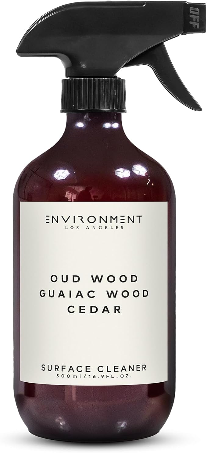 ENVIRONMENT Inspired by Designer TF Oud Wood Surface Cleaner 16oz Luxury Surface Cleaner (Oud | Guaiac | Cedar) Home Essentials Scented Cleaning Products Vegan &amp Cruelty-Free