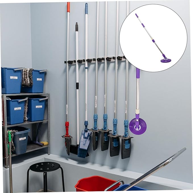 Cabilock Telescopic Stainless Steel Mop Heavy Duty Detachable Cleaning Mop for Household Use Adjustable Length for Easy Floor Cleaning for Surface Types