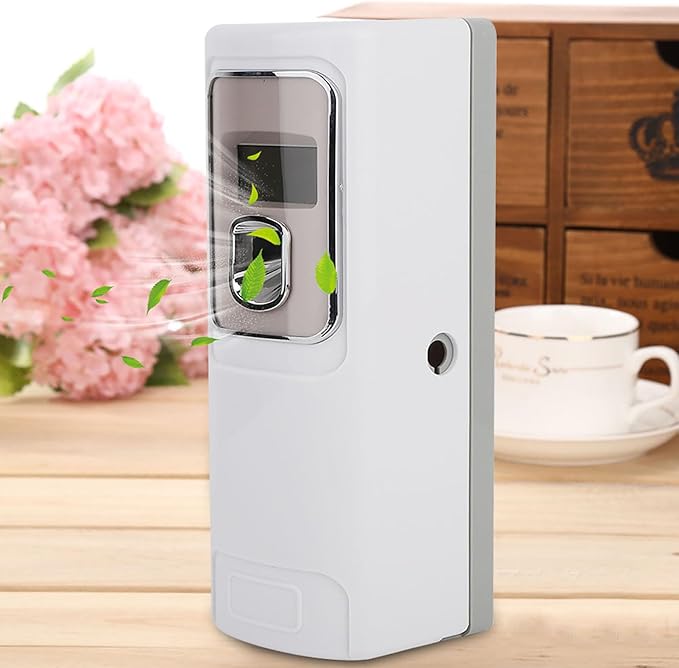 Topyond Automatic Air Freshener Spray Dispenser Electric LCD Pump Aroma Machine Effortless Automatic Spray for Home for Continuous Freshness in Any Room