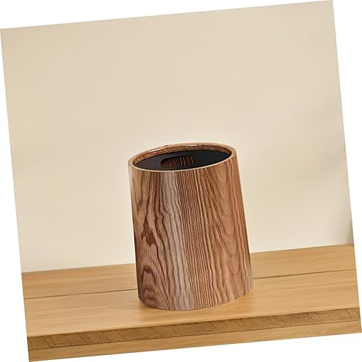 Bathroom Trash Can Wastebasket Rustic Design Large Capacity Counter Trash Can Plastic Construction Suitable for Kitchen Office Bathroom