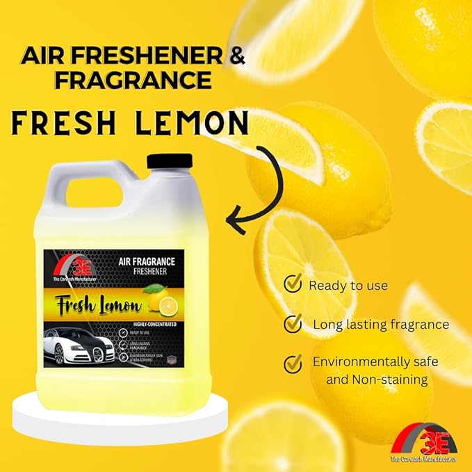 Air Freshener Fresh Lemon Scent and Odor Eliminator Premium Smell Fragrance Premium Smell and Odor Eliminator Half Gallon (64 oz)