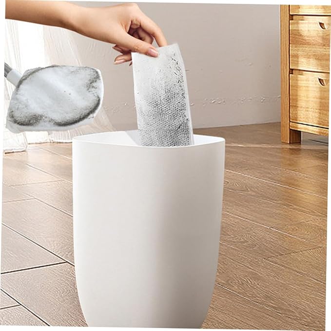 GLEAVI Retractable Dust Mop with Rotatable Triangular Head White Electrostatic Dry Floor Cleaning Mop for Household Use No-wash Convenient Cleaning Tool for Hardwood and Tile Floors