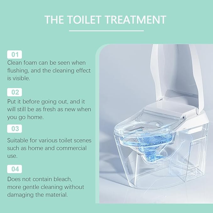 Toilet Cleaner Automatic Toilet Cleaner for Continuous Cleaning Long-Lasting No-Scrub Action – Helps Reduce Hard Water Stains &amp Odor in the Bowl
