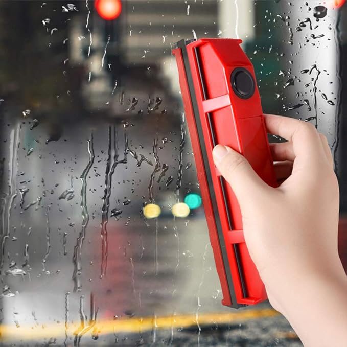 Double-Side Window Glass Wiper Gadgets Fits for Single Glazed for Anti-Fall