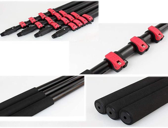 3.6-11M Water Fed Telescopic Brush Cleaning Photovoltaic and Solar Panels Washing Set Equipment Trucks Windows Window Glass Wall Suitable for Photovoltaic Panel Cleaning20FT/6M