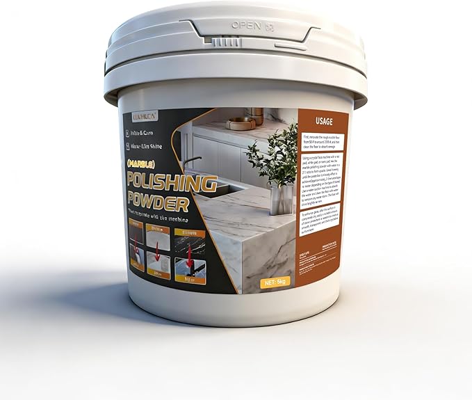 Marble Polishing Powder Granite Countertop Polish - Suitable for All Kinds of Stone Countertops Floors Polishing | Restore and Enhance Stone Natural Brilliance (5 kg)