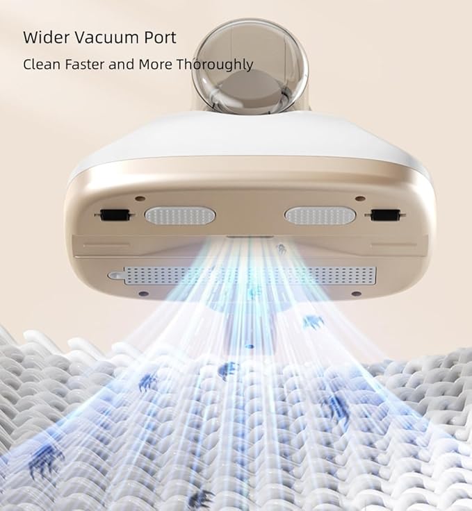 Lightweight Cordless Stick Vacuum Cleaner with Bed Vacuum 2-in-1 Mattress Vacuum and Upright Vacuum 14000Pa Rechargeable Handheld Vacuum Household Vacuum for Pet Hairs Hardwood Floors (White)