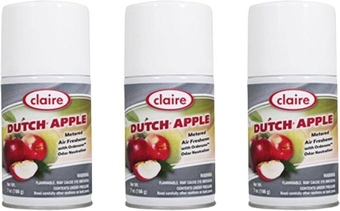 Claire CL104 Dutch Apple Metered Air Freshener 7 Oz. Net Wt. (3 Pack)