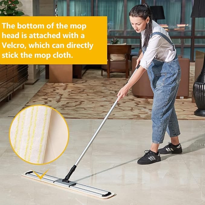 Dust Mop 36 inch Commercial for Hardwood Floor Cleaning Heavy Duty Industrial Dry Mop for Hotel Office Garage Household Dust Sweeping