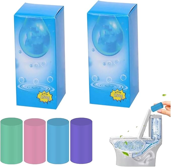 4PC Concentrated Descaling Toilet Cleaning Stick2024 Upgrade Effective Toilet Bowl Cleaning Stick Toilet Bowl Cleaners Toilet Bowl Cleaners Stick for Deep Cleaning Powerful Descaling (4)(Blue)