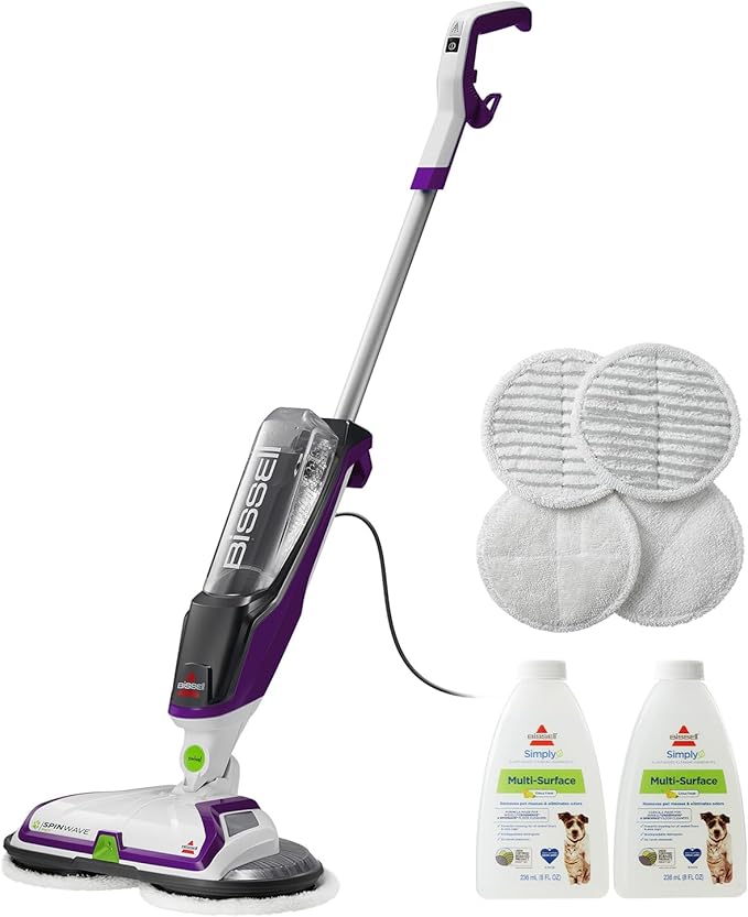 BISSELL® SpinWave Pet Hard Floor Corded Spin Mop Cleaner with Washable mop Pads for Sealed Hard Floors 20399