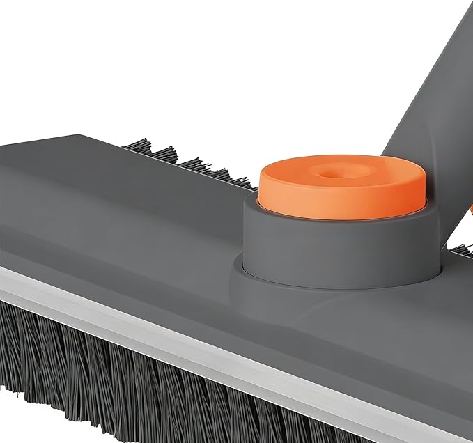 Floor Scrub Brush - Extendable Pole Washing Device Manual Home Scrubber | Bathroom Scrub Brush Multifunctional Bathroom Tile Grout Washer for Kitchen Shower Patio Garage Marble Laminate