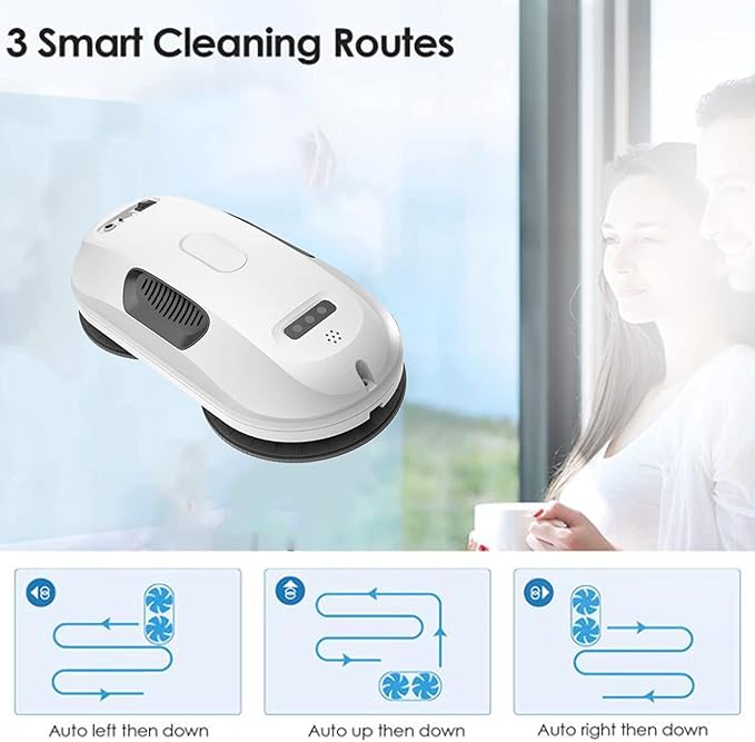 Window Cleaning Robot Hotel Apartment Household Electric Remote Control Glass Cleaning Robot Controlled by Remote Control for Interior/Exterior Highrise Windows/Glass
