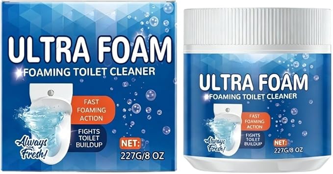 Toilet Cleaning Powder: Dissolves Quickly Effectively Removes Stubborn Water Stains Produces Rich Foam Gentle On Glazes.(2pcs)