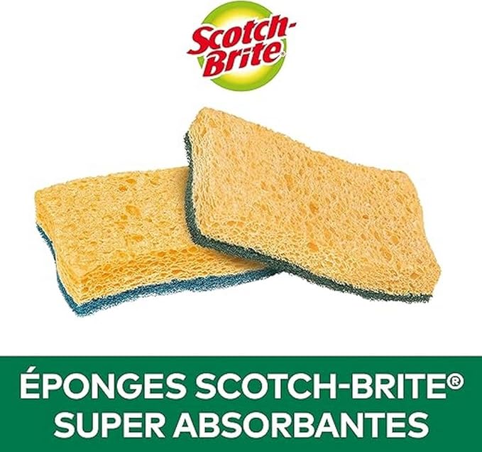 Scotch-Brite Cellulose Scrub Sponge Set 6 Classic &amp 6 Delicate scourers 12 Pieces in Total in Pack