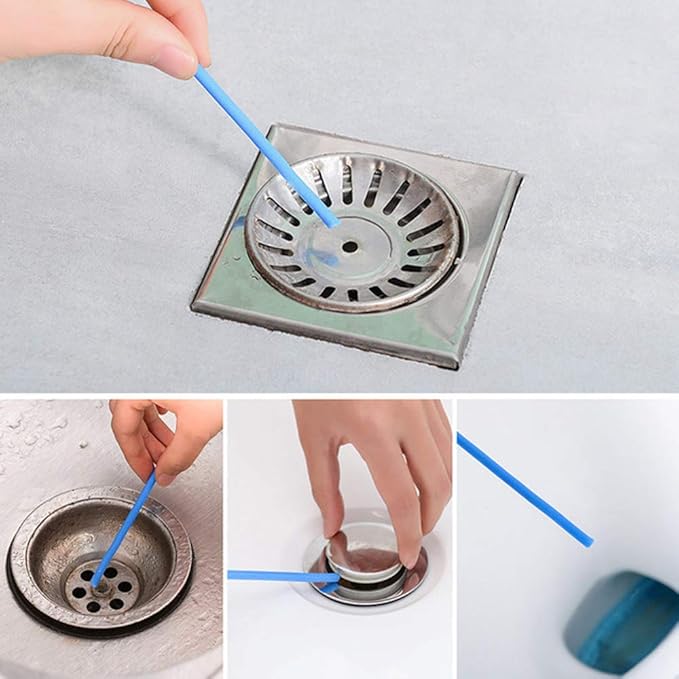 Drain Deodorizer Drain Sticks Sink Cleaner Drain Opener Sticks Enzyme Drain Cleaner to Keep Kitchen Bathroom and Utility Drains Clear As Seen on TV (14 pcs)