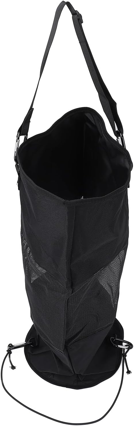Boat Trash Bag Nylon Mesh Reusable Garbage Container with Lanyard Marine Waste Bag for Fishing Camping Outdoor Seaside Use Durable Oxford Cloth and Mesh Design