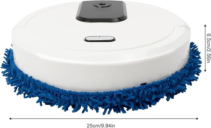 Automatic Mopping Machine Wet and Dry Dual-Purpose 360° Full-Surround Wipe with Spray Function Round Cordless Electric Mopping Machine for Dust Stains Pet Hair