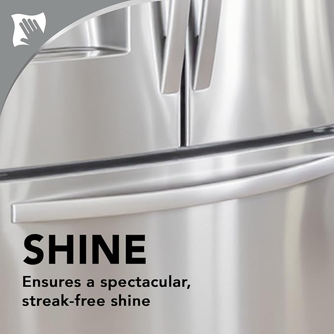 Weiman Stainless Steel Cleaner &amp Polish 2 Pack Anti Fingerprint Spray Stainless Steel Cloth Water Spots &amp Grease No Streaks or Residue Safe for Metal Polish Chrome Appliances Sinks &am