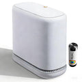 CTIME Small Bathroom Trash Can - Bathroom Garbage Can with Lid and Odor-Lock Seal | Waterproof - OneTouch Press for RV Kitchen Office (3 Gal)