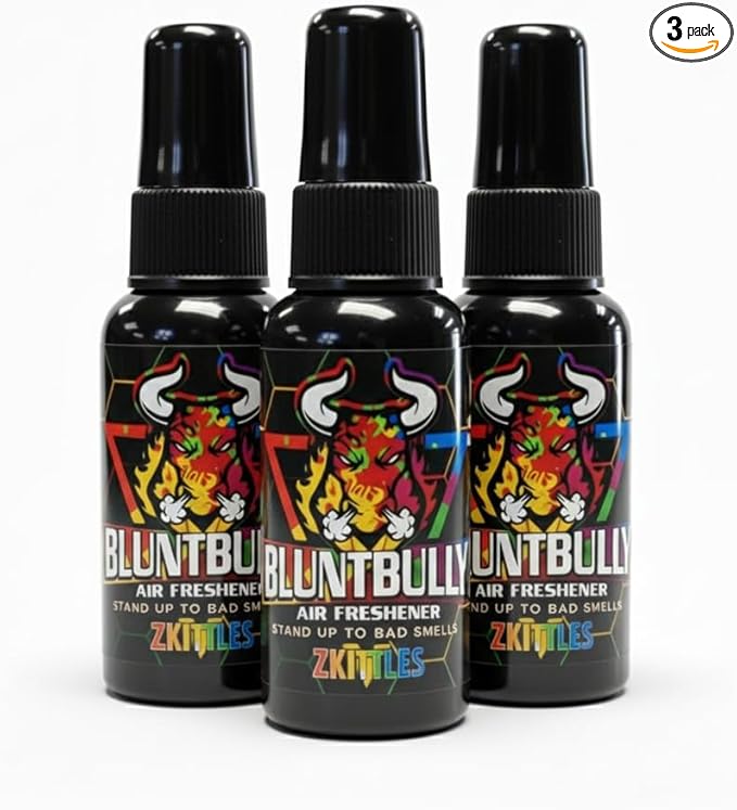 Blunt Bully Air Freshener (Zkittles) (3 Pack) Premium Oil Based Air Freshener Spray. Long-Lasting Room Bathroom Office &amp Car Scent | Eliminates Odors from Smoke Pets &amp More