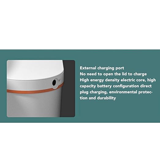 TOPINCN Home Diffuser Auto Trash Can Bathroom Crack Deodorizer 15L White Minimalistic Plastic Fragrant Room Diffuser Home Freshness Garbage Scent Restroom Wastebaskets