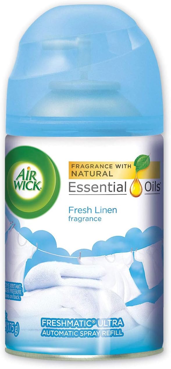 Air Wick Freshmatic Ultra Spray Refill Fresh Linen Aerosol 5.89 oz 6/Carton