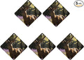 5PCS Car Air Freshener Hanging Personalized Double Sided Stag Flowers Car Fresheners Long Lasting New Cars Scents Cute Automotive Freshies for Closets Drawers (tea)