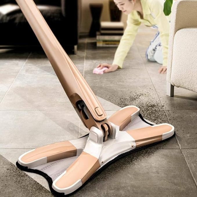 Mop Dragging Board Automatic Rebound Free Hand Lazy Mop for Home Store Cleaner Flat Mop