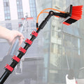 Window Cleaning Brush Water Fed Pole Kit Solar Panel Cleaning Equipment Tool Photovoltaic Module Cleaning Tool The Length of The Telescopic Rod Can Be Adjusted Freely30FT/9M