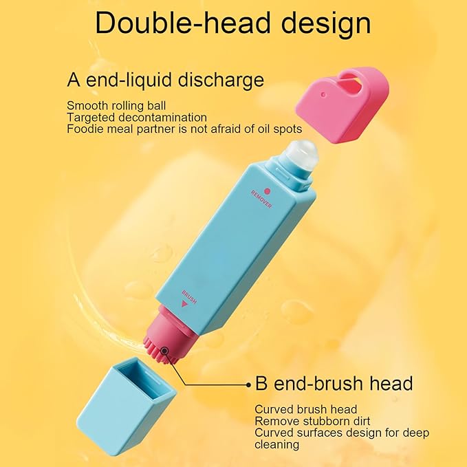 Stain Remover PenPortable Fabric Stain Remover | Double-Ended Portable Laundry Pen for Bathroom Business Dormitory Travel Home Camping Outdoors