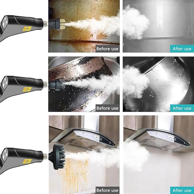 Handheld Steam Cleaner Portable Handheld Steamer for Cleaning with 1.2L Water Tank Touch Screen 6 Levels Adjustable 105℃/221℉ for Tile Window Kitchen Car