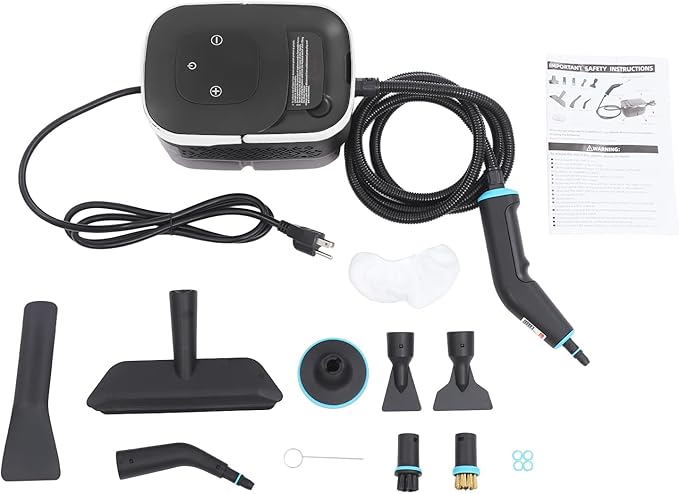 Portable Steam Cleaner with 6-Level Adjustable Steam 1500W High-Pressure Handheld Steamer 15s Fast Heat-Up 42oz Tank for Home Cleaning Car Detailing Kitchen Tile &amp Grout