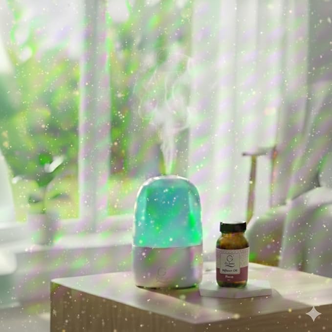 G’s Breeze Smart Diffuser with Refill – Bluetooth &amp Wi-Fi App Control Gradient LED Lighting Adjustable Scent Intensity Low Noise 24 Hour Schedule Aromatherapy Diffuser for Home &amp Office -