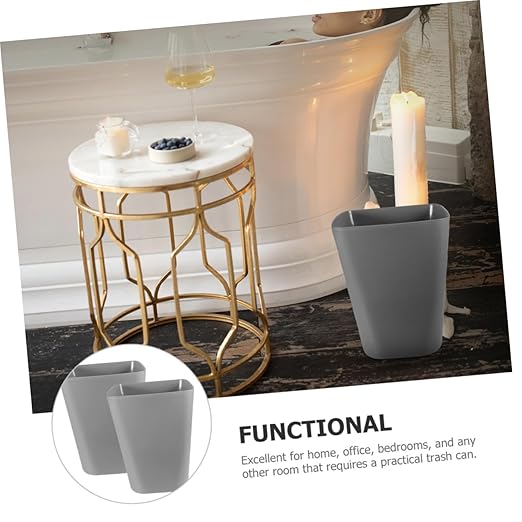 2pcs Square Wastebasket Outdoor Garbage Can Bin for Office Rv Bathroom Large Capacity Trash Can