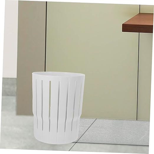 Small Garbage Can Without Lid Thickened Hollow Wastebasket for Bedroom Bathroom Office Lightweight Trash Bin with Large Opening for Home and Commercial Use