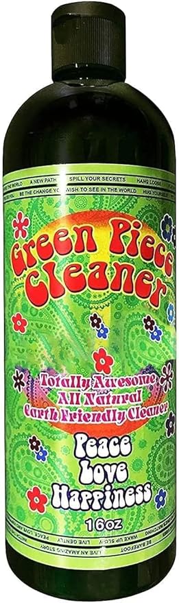 Green Piece® Cleaner 16 oz (Made in USA) - Free travel size - 4 Oz. and a Free tube pieces Cleaner! The All Natural Glass Cleaner Metal and Ceramic Water bubbler