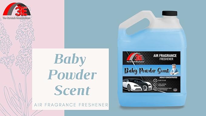 Baby Powder Smell Premium Air Freshener Deodorizer &amp Odor Eliminator All Natural | For Cars Trucks SUVs RVs &amp More 1 Gallon Made in USA (Baby Powder) 128 fl oz