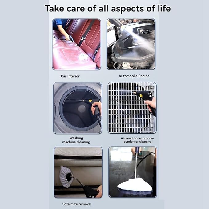 Handheld Steam Cleaner 1500W High Pressure Steamer Temperature Disinfect Pressure Jet Washer Machine US Plug B