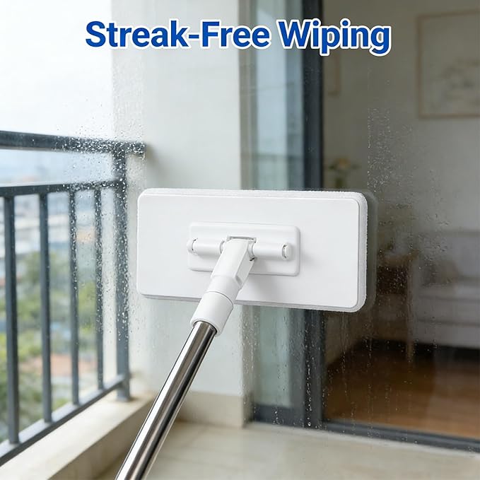 Convenient Cloth Changing Mini Mop Snap Grip Mini Mop Use Any Cloth Retractable Gap Dust Cleaner Flat Mops with Locking Head &amp Sweeping Cloths 40inch Handle for Multi-Surface No Wash(2pcs)