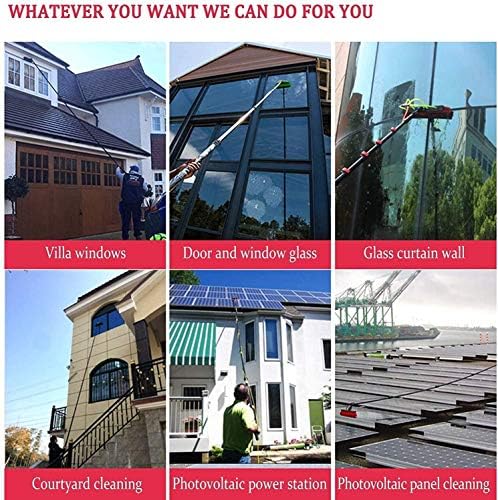 Telescopic Glass Cleaning BrushWindow Cleaning Kit with Extension Pole 3.6-11M Solar Panel Brush Water Fed Water Fed Pole for Window Cleaning Trucks Cleaning System &amp12FT/3.6M