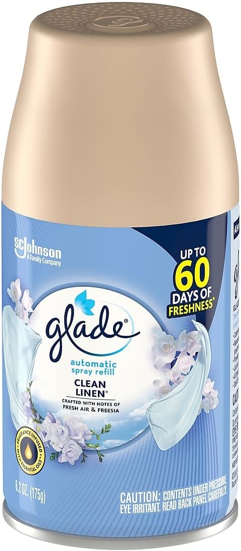 Glade Clean Lenin Automatic Spray Air Freshener Refill 6.2 Oz (Pack of 4)