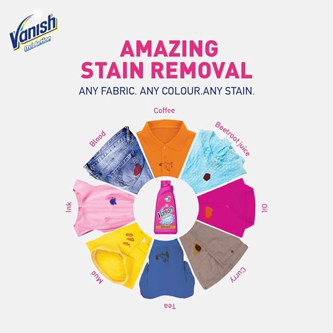Vanish Oxi Action Stain Remover Washing Liquid - 400 ml (Pack of 2)
