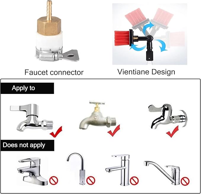 Window Cleaning Pole Hose Fed Water Fed Telescopic Extendable Solar Panel Conservatory Brush Equipment Kit/7M Pole/30Cm Brush Head