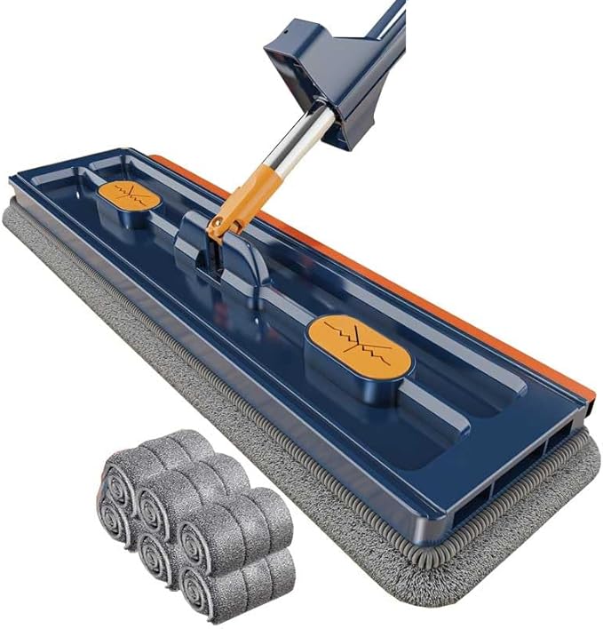 Microfiber Flat Mop for Floor Cleaning Reusable Wet &amp Dry Floor Mop with Adjustable Handle Dust Mop for Hardwood Tile &amp Vinyl Floors (4)