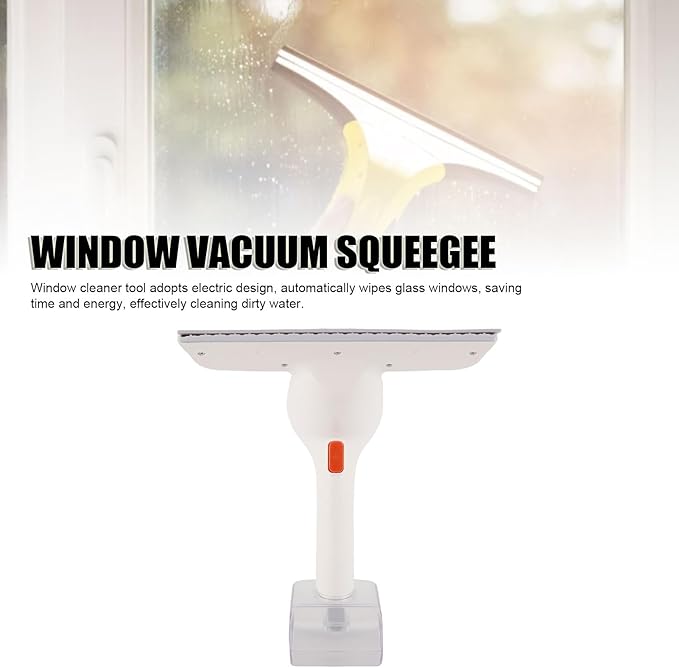 Cordless Window Vacuum Cleaner Strong Suction Electric Window Tool Suitable for Shower Wall Glass Mirror Countertop Tiles
