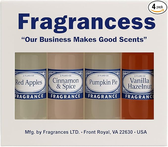 Rainbow RainMate Sirena Hyla Compatible Vacuum Fragrances – Assorted Fragrance 4-Pack For Water-Based Vacuums (Baked Delights - Red Apples Cinnamon &amp Spice Pumpkin Pie Vanilla Hazelnut)