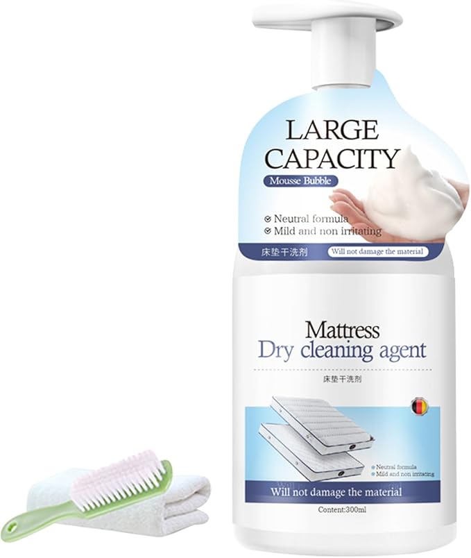 Mattress Stain Remover 300ml Plant-Based Quick-Drying Spray for Sofa Bed Carpet Couch Rug Upholstery Fabric Furniture Laundry Cleaning