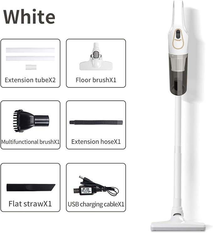 VELPEN Lightweight Cordless Stick Vacuum Cleaner for Hardwood Floors and Carpet Rechargeable 6000pa Suction Runtime of 20 Minutes Includes Multiple Tools
